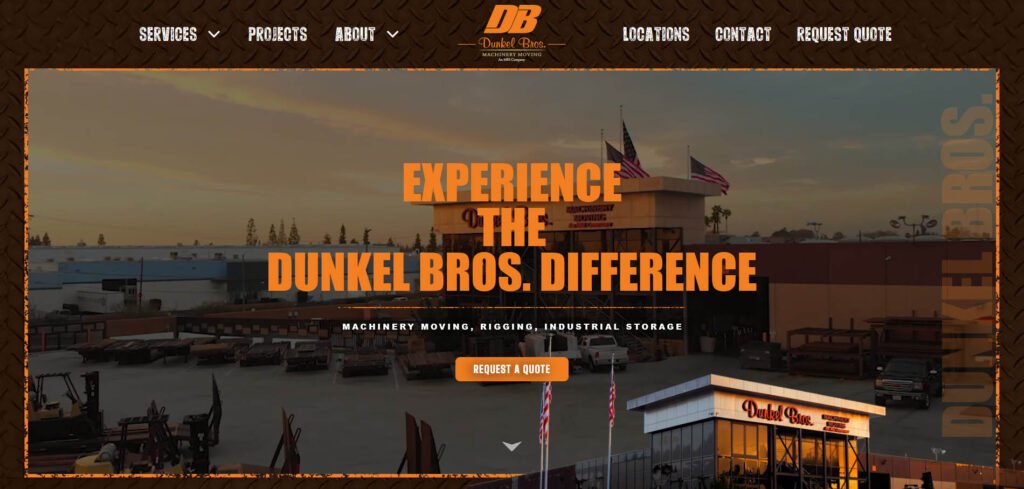 Dunkel Home page header